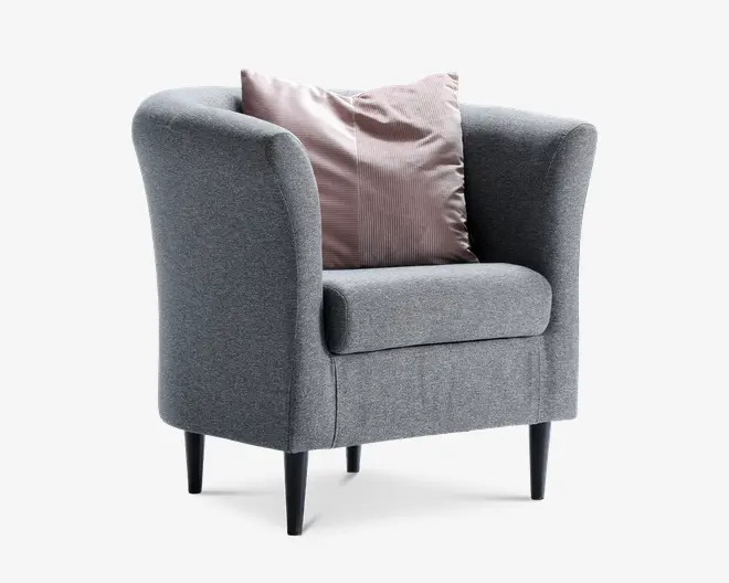 Lænestol Flash Grå Solid