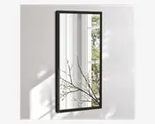 Spejl Gallery sort træ 40x80 cm 