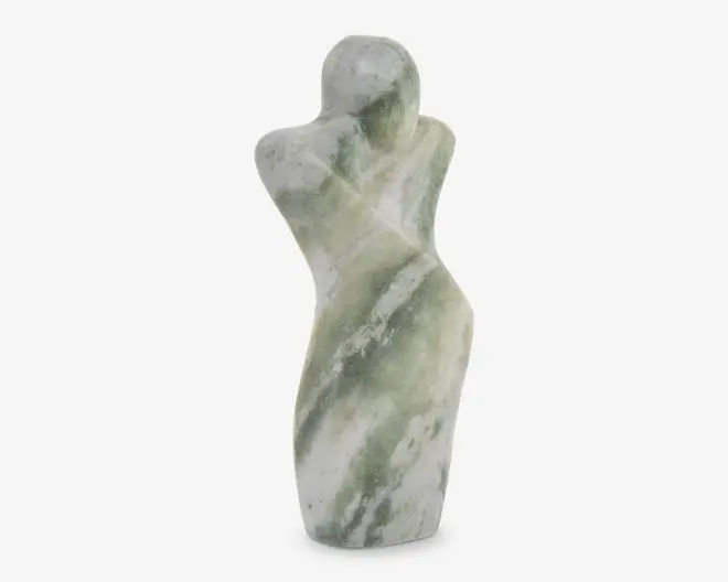 Figur male abstrakt grøn H.23 cm