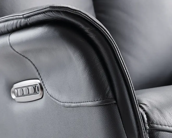 Drejestol m/indbygget fodskammel grå stof