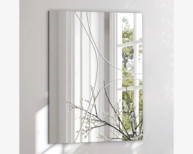 Spejl indgravering 60x80 cm