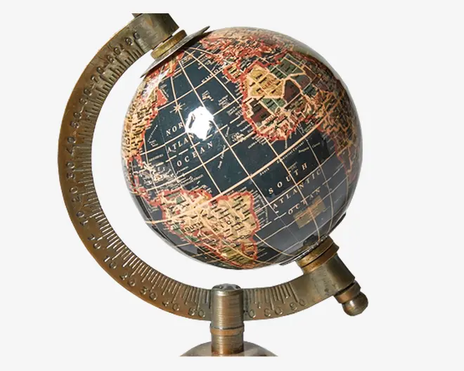 Globus m/fod sort Ø.7xH.15 cm 