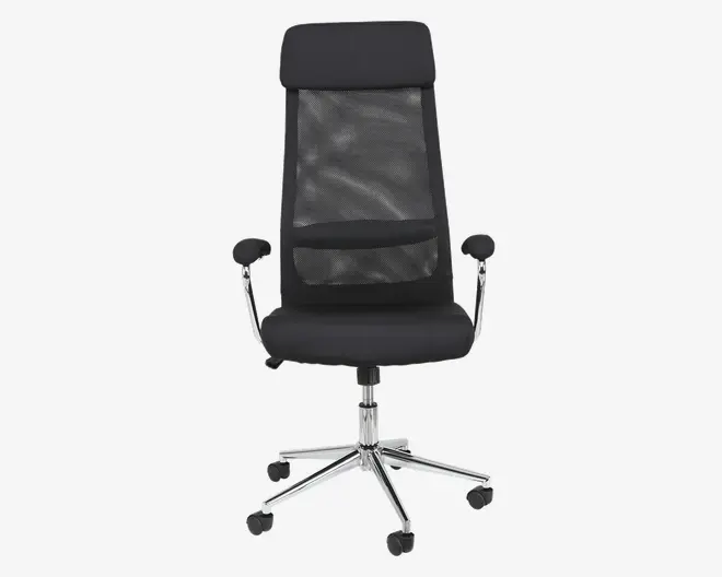 Kontorstol Sort Mesh/Krom Fod