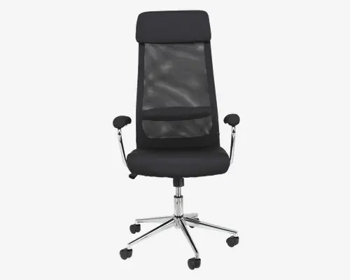 Kontorstol Sort Mesh/Krom Fod