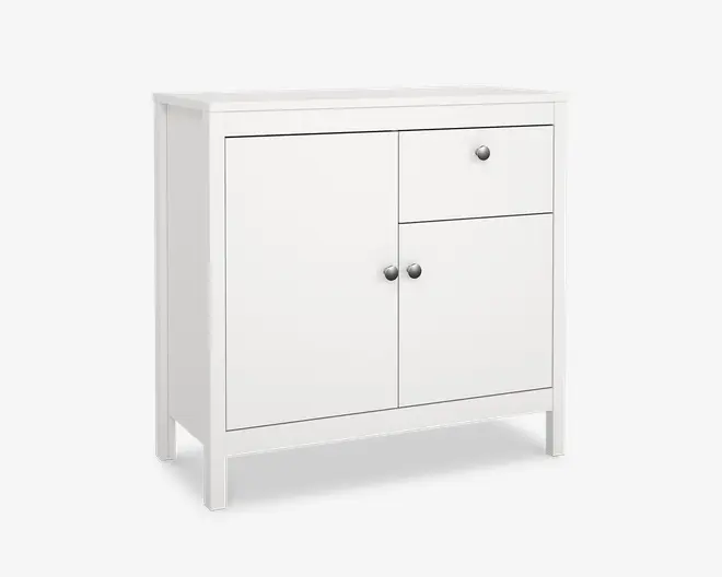 Skænk Madrid hvid med 1 skuffe