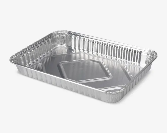 Alubakke stor 4 stk.