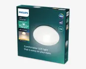 Moire loftlampe hvid 17W Ø.32 cm