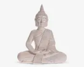 Figur buddha siddende H.52,3 cm 