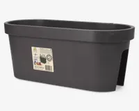 Blomsterkasse til altan grå