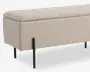 Puf/bænk med opbevaring beige