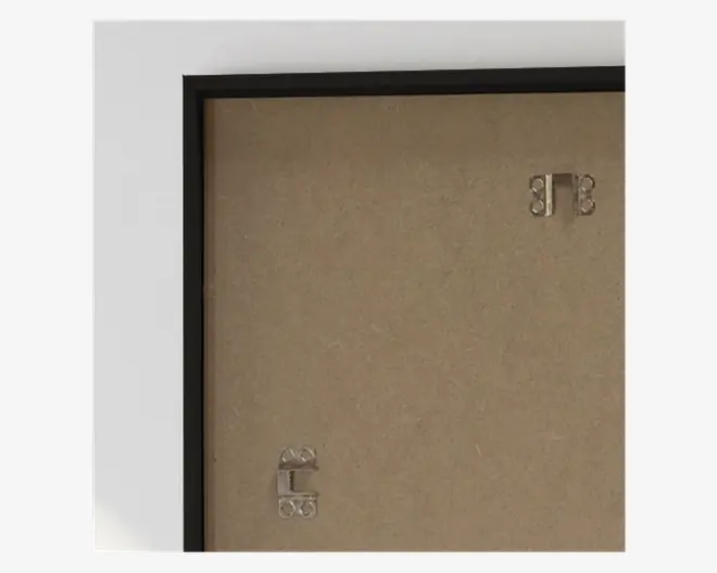 Spejl slim sort træ 40x80 cm