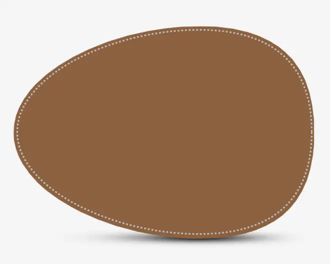 Dækkeserviet oval brun pu 42x33 cm