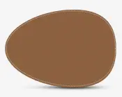 Dækkeserviet oval brun pu 42x33 cm