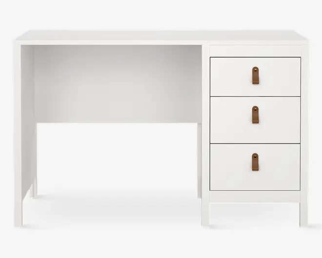 Skrivebord Madrid hvid kunstfiner