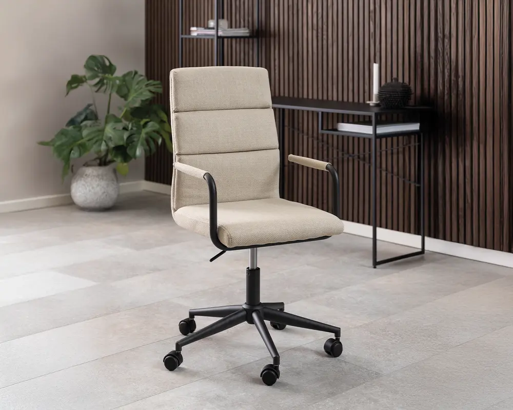 Kontorstol beige møbelstof