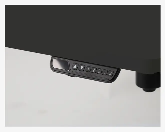 Hæve-Sænkebord 70x130 cm Hvid/Sort