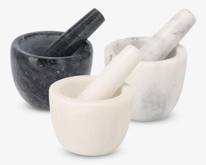 Morter marmor assorteret H.12 cm