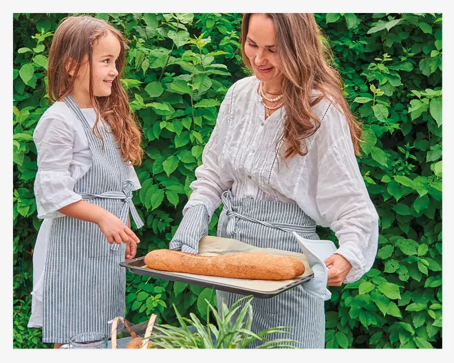 Børneforklæde med lomme 45x60 cm