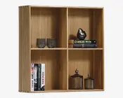 Væghængt bogreol olieret eg