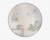 Spejl Cirkel Sort Ø.100 cm