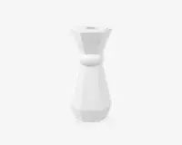 Lysestage Geo Queen hvid H.17 cm 