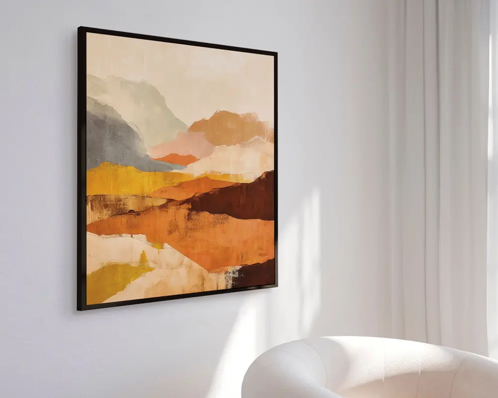 Billede Abstract Mountains 90x90 cm 