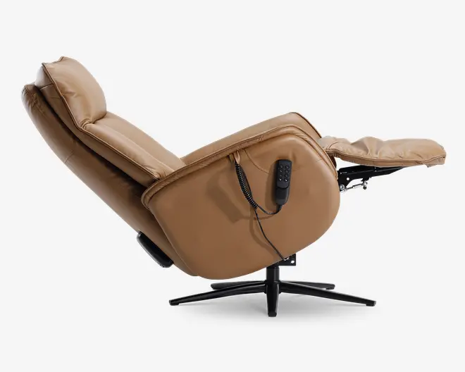 Drejestol m/indbygget skammel og 0-gravity