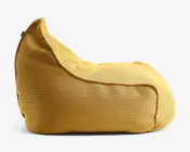 Sækkestol i karrygul 3D stof