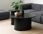 Sofabord Nola Sort Eg Ø-90 cm