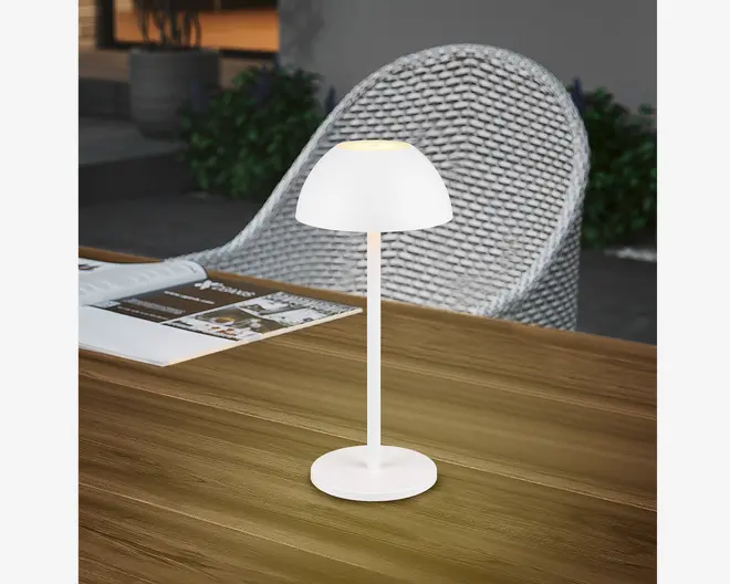 Bordlampe Ricardo mat hvid H.30 cm