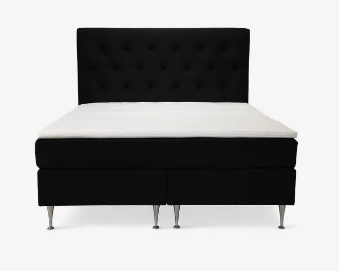 Komplet Continentalseng 180 x 200 cm sort