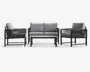 Loungesæt 4 dele Antracit/grå