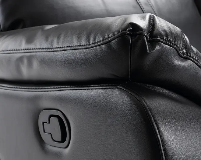 Sofa 2 pers recliner sort 