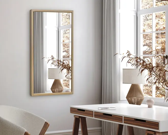 Spejl Gallery egetræ 40x80 cm 