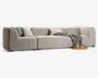Lounge modul sofa beige stof
