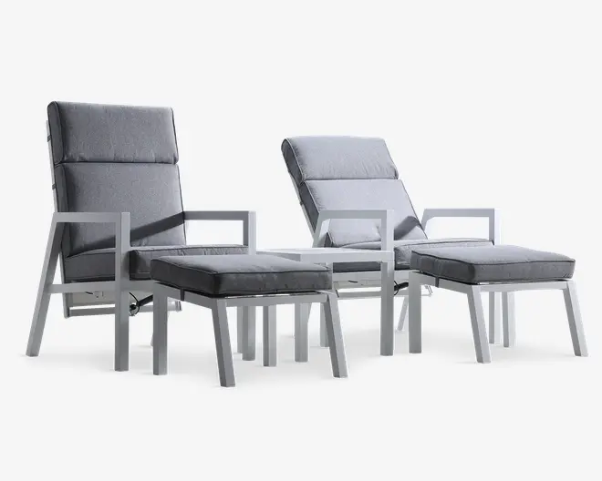 Loungesæt hvidlakeret komplet