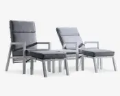 Loungesæt hvidlakeret komplet