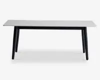 Sofabord 60x120 cm hvid sten