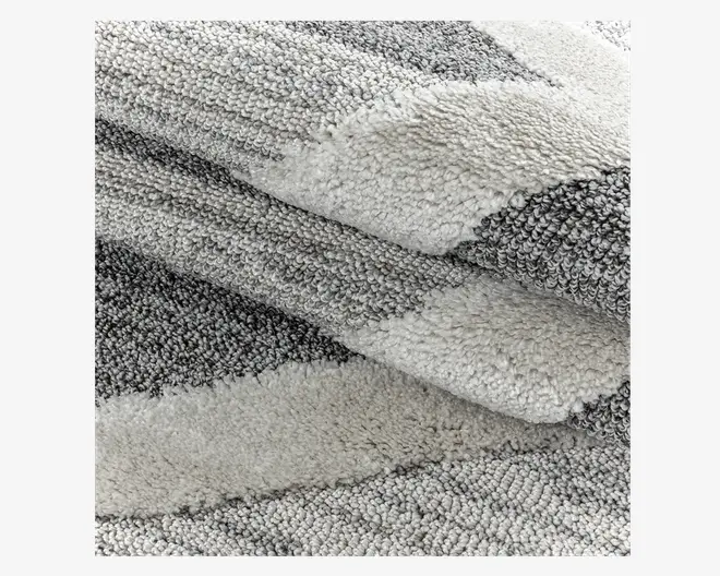 Tæppe Pisa mørk grå/hvid 160 x 200 cm