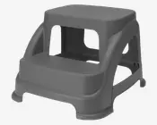 Skammel med 2 trin ass farver