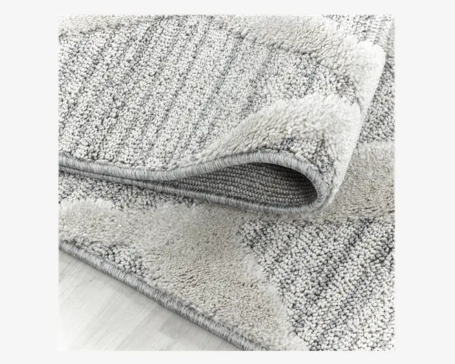 Tæppe Pisa lysgrå/hvid 160 x 230 cm