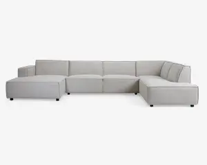 Sofa U-shape Højrevendt Beige