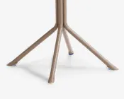 Cafebord taupe plast med metalben