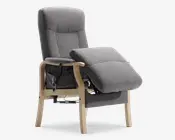 Otium stol grå/natur med sædeløft