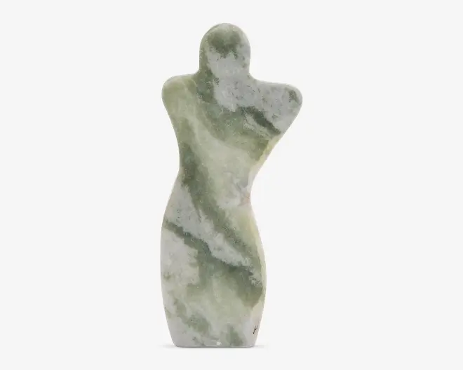 Figur male abstrakt grøn H.23 cm