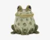 Keramik frø grøn H.13 cm 