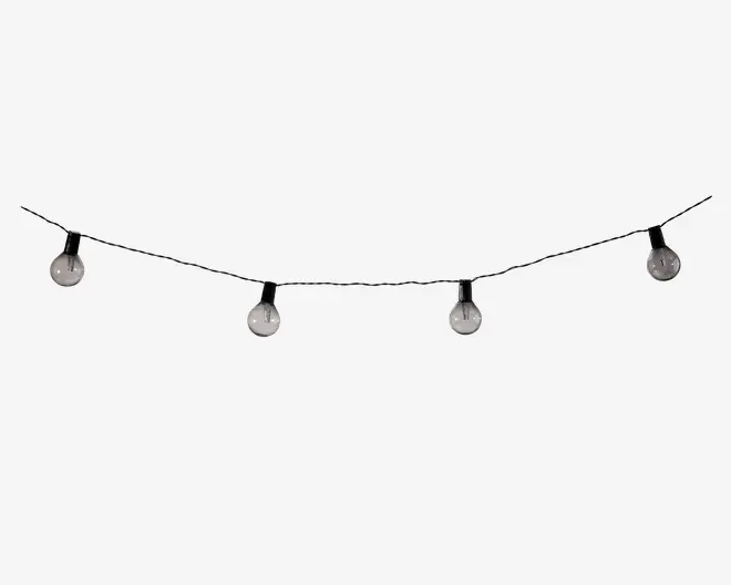 Solcelle lyskæde grå 20 LED