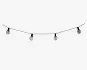 Solcelle lyskæde grå 20 LED