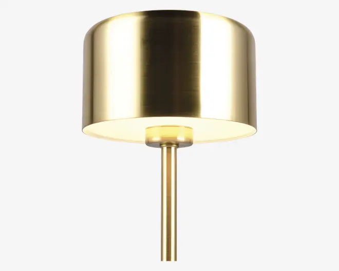 Bordlampe Jeff mat messing H.30 cm 