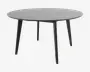 Spisebord Roxby Ø. 140 cm sort